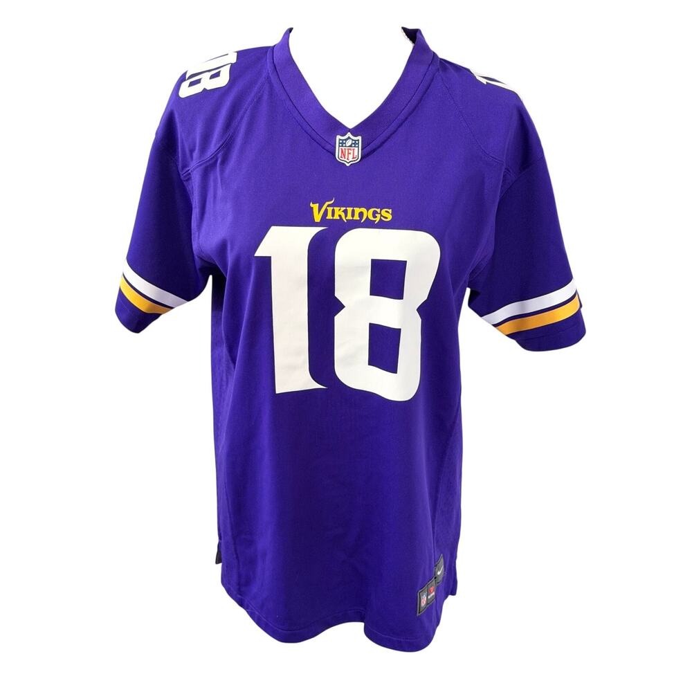 Youth XL Nike Justin Jefferson Purple Minnesota Vikings Game Jersey #18